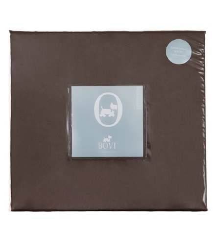 Простыня на резинке (SB), сатин, 160x200x30см. шоколад, BOVI