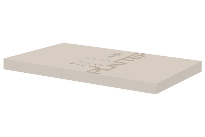 Блюдо прямоугольное Charles, серое, 35х15 см. Pozzi Milano 1876