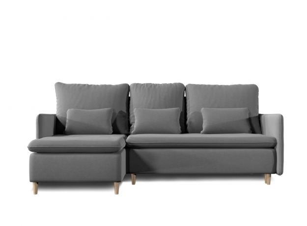 Диван-кровать Fresh, коллекция "Фреш" 214*96*159, Полиэстер, Хлопок, Нейлон, Пенополиуретан, Дерево, Серый