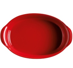 Форма для запекания овальная, цвет гранат, 34,5 см. Emile Henry