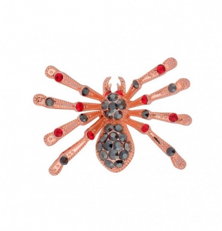 Брошь Паук FAN-07095 BW/R/RG Shadore