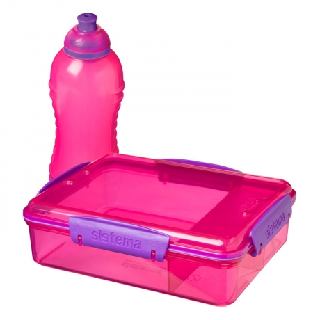 Набор Lunch: контейнер с разделителями (975 мл.) и бутылка (330 мл.) мульти, Sistema