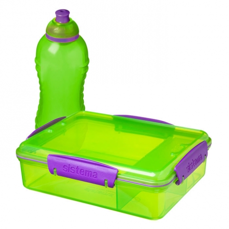 Набор Lunch: контейнер с разделителями (975 мл.) и бутылка (330 мл.) мульти, Sistema