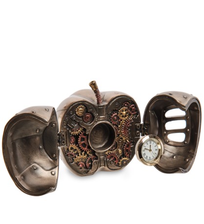 WS-1069 Часы настольные в стиле Стимпанк "Яблоко"