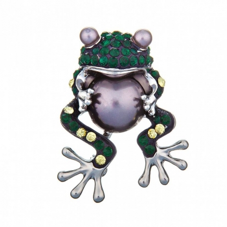 Брошь Лягушка FAN-07346.18 G/S Shadore