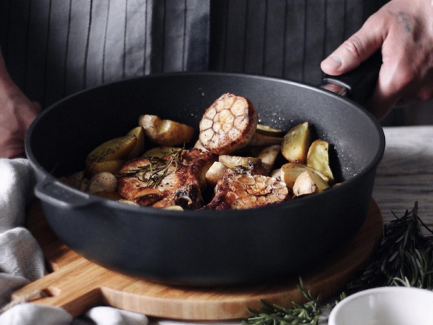 Сковорода высокая со съемной ручкой, 28х7 см. Gastrolux