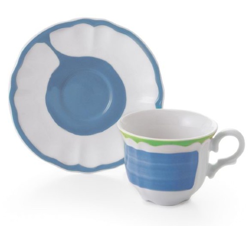 Чашки с блюдцами, 200 мл, 6 персон, синий, Servizio Giotto Fade