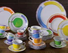 Чашки с блюдцами, 200 мл, 6 персон, синий, Servizio Giotto Fade