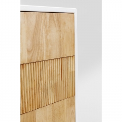 Комод высокий Salute, коллекция "Салют" 40*96*35, Дуб, МДФ, Сосна, Коричневый, Белый