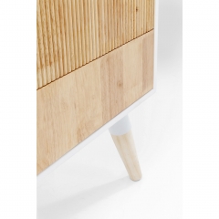 Комод высокий Salute, коллекция "Салют" 40*96*35, Дуб, МДФ, Сосна, Коричневый, Белый