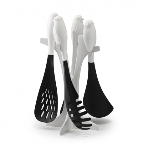 Набор кухонных лопаточек Sparrow, белый, Qualy