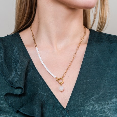 Колье PERLE BP03170-1 BW/G Fiore Luna