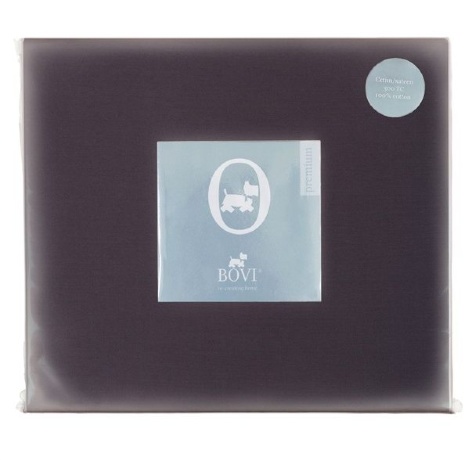 Простыня прямая (SB), сатин, 240x280см. горький шоколад, BOVI