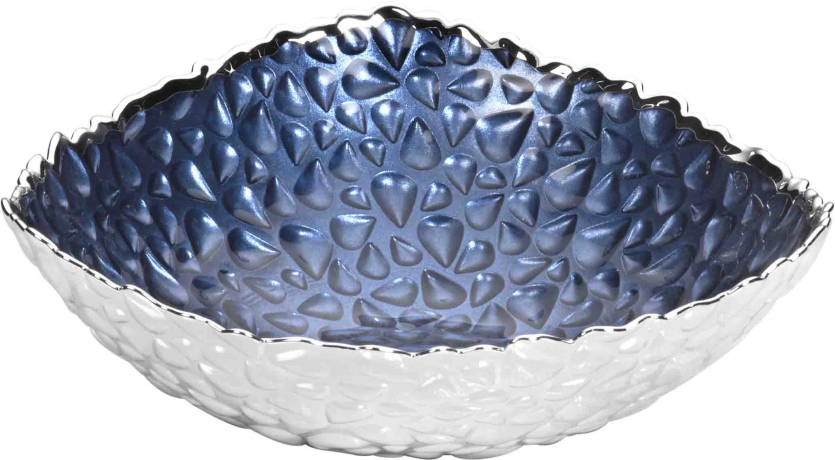 Салатник большой, 25x8 см. Goccia Night Blue Argenesi
