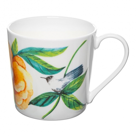 Кружка Желтый с серой птицей, 415 мл. Rose of England