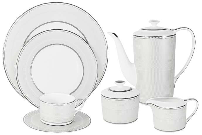 Чайный сервиз Жемчуг, 12 персон, 40 предметов, Emily