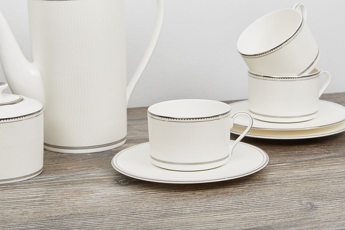 Чайный сервиз Жемчуг, 12 персон, 40 предметов, Emily