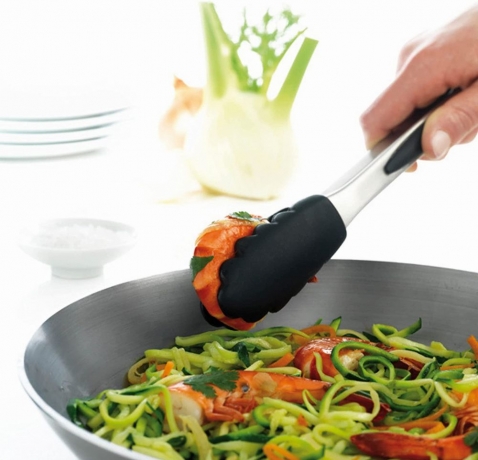 Щипцы Mastrad, 30 см. сталь и силикон цвет серый