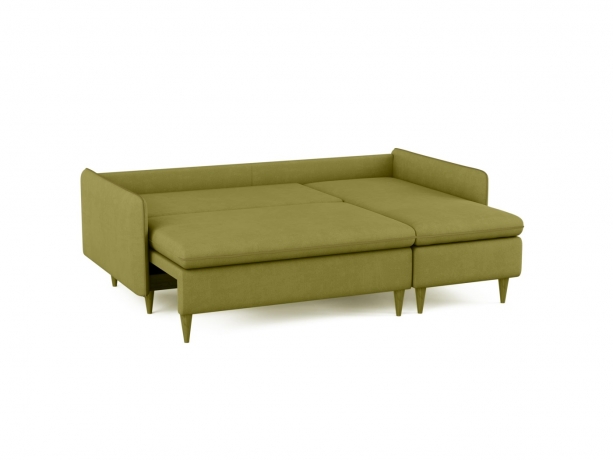 Диван-кровать Fresh, коллекция "Фреш" 214*96*159, Полиэстер, Хлопок, Нейлон, Пенополиуретан, Дерево, Зеленый