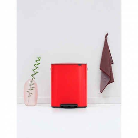 Мусорный бак Bo с педалью (2 x 30 л), Пламенно-красный Brabantia