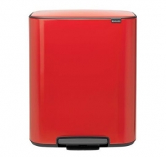 Мусорный бак Bo с педалью (2 x 30 л), Пламенно-красный Brabantia