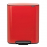 Мусорный бак Bo с педалью (2 x 30 л), Пламенно-красный Brabantia