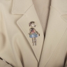 Брошь Девочка с сумочкой XZ0223.2 BW/S Shadore