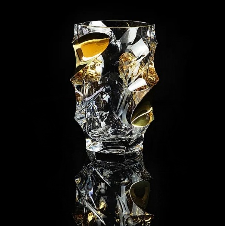 Ваза H28 см. DECOR, хрусталь/декор золото 24К