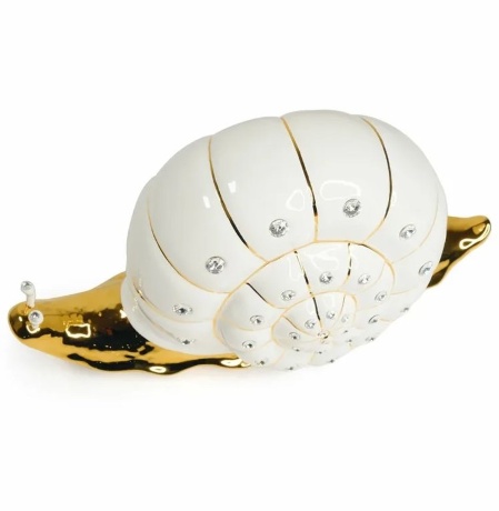 Статуэтка улитка, 34х13х19 см. GIARDINO, керамика, swarovski