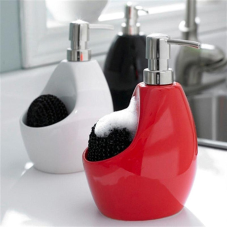 Диспенсер для мыла с подставкой для губки Joey, белый, Umbra