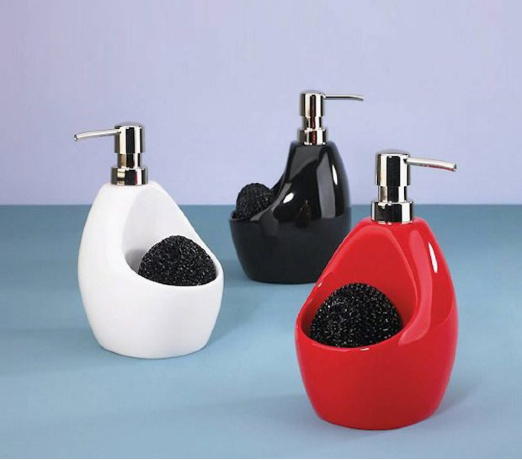 Диспенсер для мыла с подставкой для губки Joey, белый, Umbra