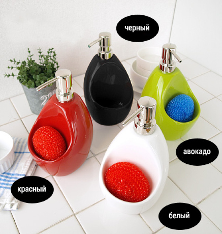 Диспенсер для мыла с подставкой для губки Joey, белый, Umbra