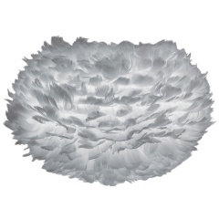 Плафон из перьев Eos light grey, 45х30 см. Umage