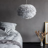 Плафон из перьев Eos light grey, 45х30 см. Umage