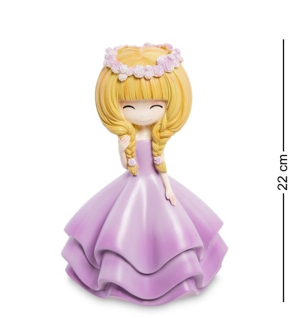 MF- 02 Копилка маленькая "Девочка в фиолетовом платье"