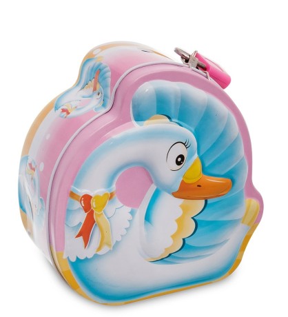 BX- 34/3 Металлическая копилка "Лебедь"