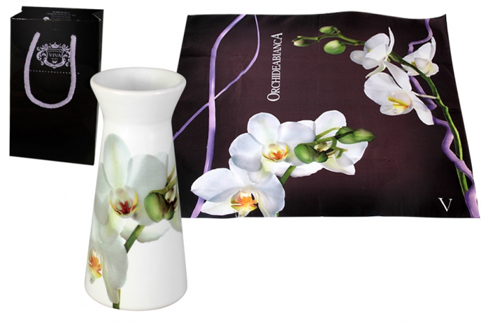 Ваза для цветов + платок Орхидея, Ceramiche Viva