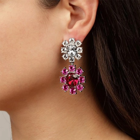 Серьги LINA SS PINK/CRYSTAL