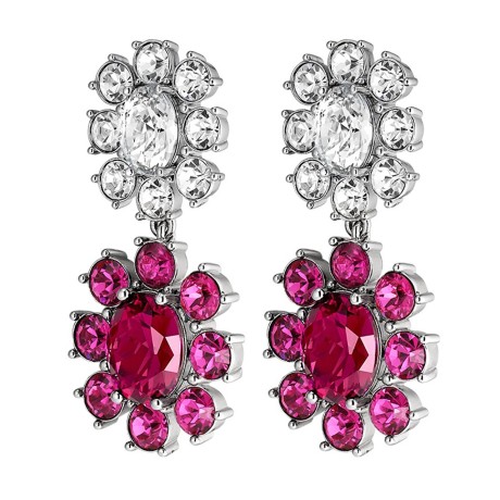 Серьги LINA SS PINK/CRYSTAL