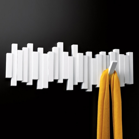 Газетница-вешалка Sticks, белая, Umbra