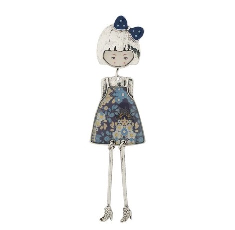 Брошь Девочка XZ0086.24 BL/S Shadore 	