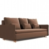 Диван-кровать Fresh, коллекция "Фреш" 214*100*103, Полиэстер, Хлопок, Нейлон, Пенополиуретан, Дерево, Коричневый