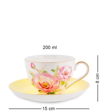 JK- 80 Чайный набор на 4 перс. "Пионы" (Torino Peony Pavone)