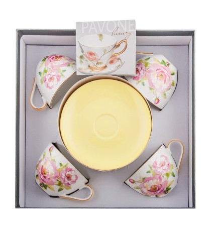 JK- 80 Чайный набор на 4 перс. "Пионы" (Torino Peony Pavone)