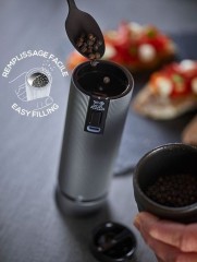 Мельница для перца электрическая, 15 см. Line, цвет: карбон Peugeot