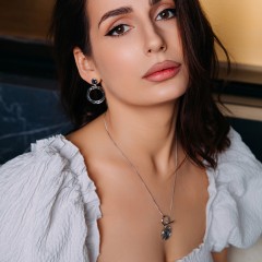 Серьги Jet Nut A2002SW-E108.4 BW/S Fiore Luna