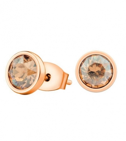 Пусеты Crystal Golden Shadow SWE297 CGS RG Fiore Luna