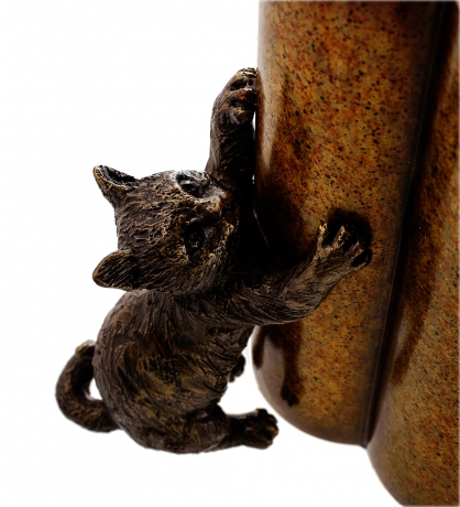 WS-883 Статуэтка "Кошка с котенком - воспитание"