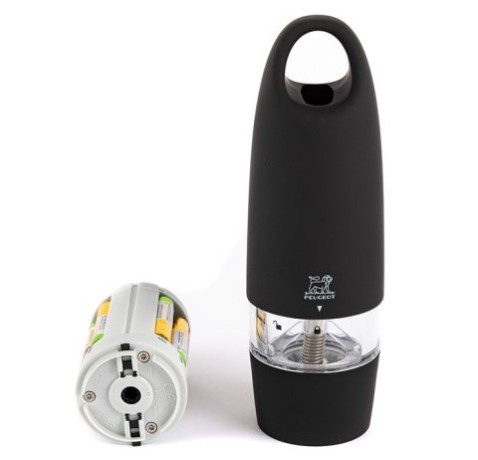 Мельница для соли электрическая, 18 см. цвет: черный, Zest Peugeot