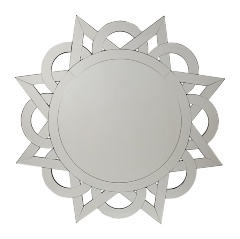 Зеркало круглое большое венецианское в фигурной раме диаметр 101 см Silba